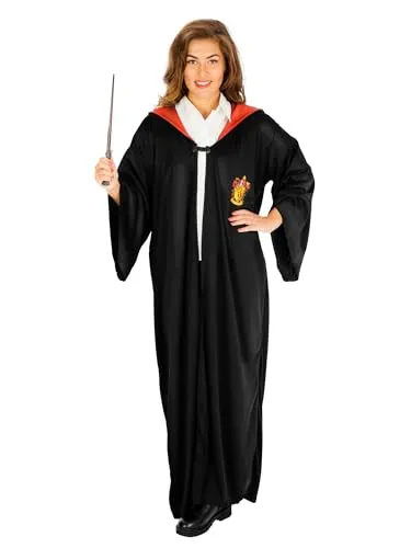 Rubie's Official Harry Potter Deluxe Gryffindor Robe für Erwachsene, Medium - Kostüm-Outfit für Erwachsene mit Kapuze und Schließe, offizielles lizenziertes Produkt, perfekt für Halloween und Harry Potter Fans.
