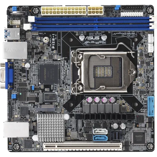 P12R-I Mainboard - Intel C252, LGA1200 Sockel, Mini-ITX, ideal für kompakte Gaming-PCs mit schneller Datenübertragung