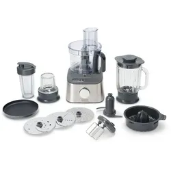 KENWOOD Multipro Compact+ FDM316SS Küchenmaschine - Küchenmaschine mit 2L Kapazität und 800W Leistung, ideal für vielseitige Anwendungen dank Impulsfunktion und spülmaschinenfesten Teilen.