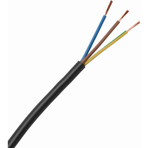 Kopp 153725001 Schlauchleitung H05 VV-F 3G, 1.5 mm², 25 m, schwarz - Elektrische Leitung, 3-adrig, flexibel und ideal für vielseitige Anwendungen im Innen- und Außenbereich.