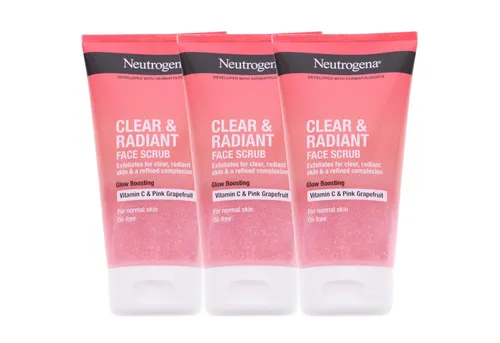 Neutrogena Gesichtspeeling 3 x Neutrogena Clear & Radiant Tägliches Gesichtspeeling Vitamin C & P