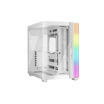 be quiet! LIGHT BASE 600 DX White PC-Gehäuse - Umlaufender ARGB LED Streifen, unterstützt bis zu 2 x 360mm-Radiatoren und 12 Anschlüsse für ARGB und Lüfter