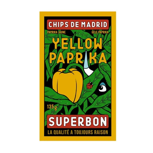 Superbon Chips Yellow Paprika Knusprige Kartoffelchips Packung 135g