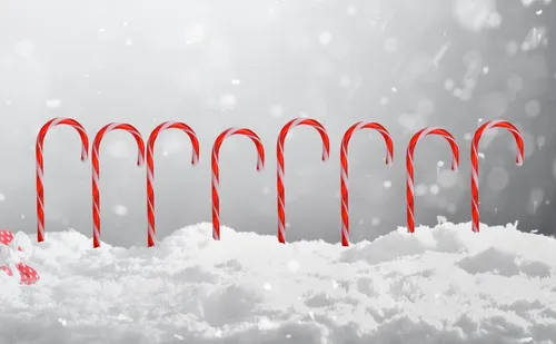 8tlg. LED Leuchtstab Set Zuckerstange in rot von BURI