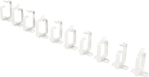 Roline Kabelverwaltungsklammer 44 x 60 mm - Hellgrau (Packung mit 10 Stück) - Praktische Kabelverwaltungsklammern in Hellgrau, ideal für die ordentliche Kabelführung. Perfekt für den professionellen Einsatz in Büros oder zu Hause.