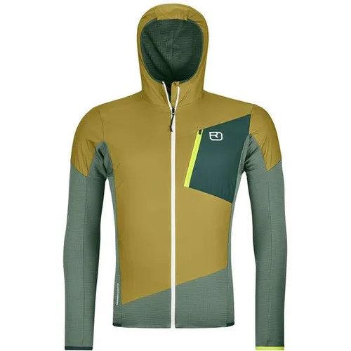 Ortovox Ladiz Hybrid Jacket Men - Hochfunktionale Isolationsjacke - Daunenjacken mit atmungsaktivem MERINO FLEECE LIGHT GRID Material, ideal für sportliche Bergtouren und vielseitig einsetzbar als isolierende Zwischenlage oder schützende Außenschicht.