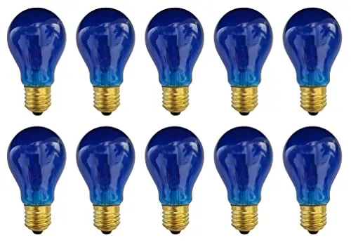 Provance Standard Glühbirne Glühlampe E27 25W 25 Watt 210 Lumen Farbe Blau klar 10er Set