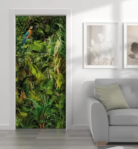MyMaxxi Türtapete Dschungel Papagei 90x200 in grün von MyMaxxi