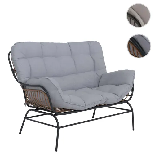 Mendler 2er-Sofa HWC-P75, Gartensofa mit hoher Stabilität von Mendler
