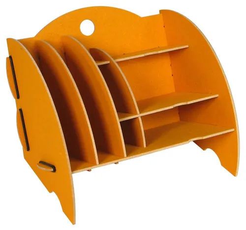 Werkhaus Schreibtischorganizer Gelb mit 8 Fächern Briefkorb Ablagebox