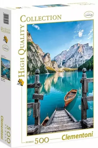 Clementoni 35039 Braies Lake Puzzle - 500 Teile, farbenfrohes Erwachsenenpuzzle für stundenlangen Knobelspaß und ideale Wanddekoration
