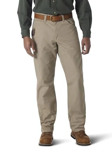 Wrangler Herren Riggs Workwear Carpenter Jeans, Dunkles Kaki, 32W / 34L