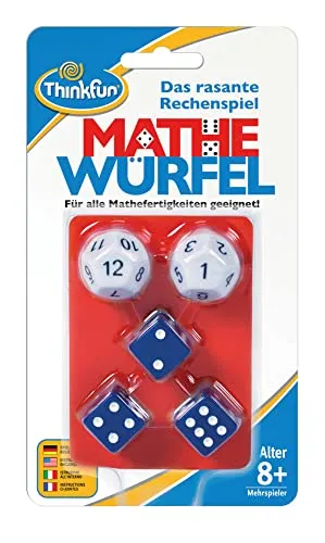 ThinkFun - 76317 Mathe Würfel - Spielerisch die Mathenote verbessern. Alle Rechenarten sind erlaubt, Aber Nicht Pflicht. Mit pratkischem Mitnahmebeutel.