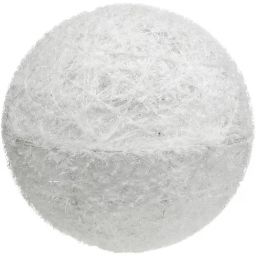 Deko-Kugel Ø40cm in Weiß – Teilbare Drahtkugel mit Garn und Wolle - Vielseitiges Ornament für Weihnachten, 40cm Durchmesser, aus Metall, Wolle und Garn. Ideal für kreative Deko-Ideen und festliche Anlässe.