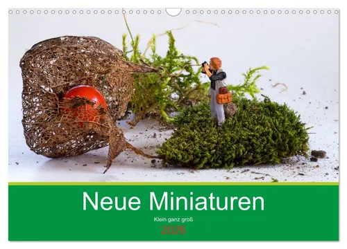 Neue Miniaturen - Klein ganz groß 2.0 (Wandkalender 2026 DIN A3 quer), CALVENDO