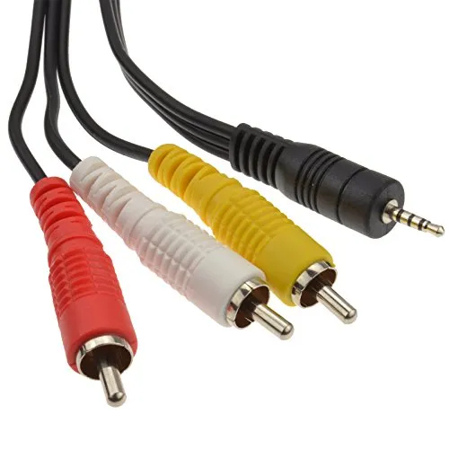 2,5 mm Klinkenstecker Zum 3 Chinch Cinch 4 Polig AV Out/TV Cable/Lead 3 m [3 Meter/3m]