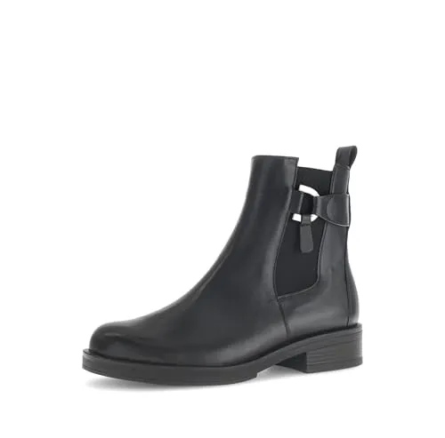 GABOR Chelseaboots Damen, Gr. 38, schwarz aus Kalbsleder - Wanderschuhe mit Gabor BEST FITTING-Ausstattung für optimalen Tragekomfort, klassischer Stil und eleganter Look in unifarbenem Schwarz.