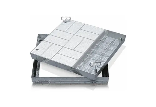 Schachtabdeckung Stahl verzinkt 1000 x 600 mm - Hochwertige Schachtabdeckung mit perfekter Optik, geruchs- und tagwasserdicht. Ideal für Bauen & Renovieren, belastbar bis 12,5 t und leicht zu öffnen dank konischer Profilkonstruktion.