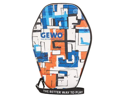 Gewo Schlägerhülle Graffiti Tischtennisschlägerhülle für 1-2 Schläger, blau-orange