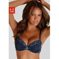 Push-up-BH MARIE CLAIRE Damen, Gr. 85, Cup C, Blau von Marie Claire