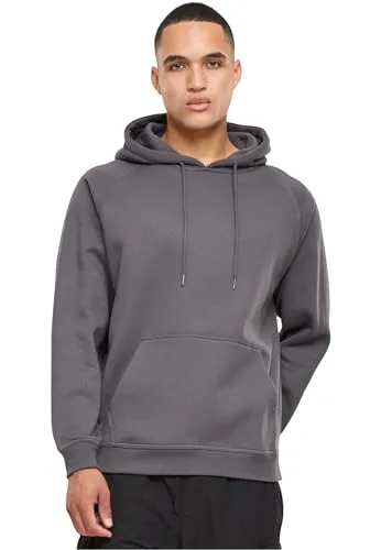 Urban Classics Blank Hoody Männer Kapuzenpullover dunkelgrau - Kapuzenpullover für Herren aus 65% Baumwolle und 35% Polyester, mit normalem Schnitt und intensiver Farbe für einen lässigen Look. Ideal für den täglichen Gebrauch und langlebig.