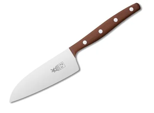 Windmühlenmesser Vielzweckmesser K2 - 11 cm Carbonstahl - Küchenmesser mit handgeschliffener Blaugepließtete Klinge für präzises Schneiden von Fleisch, Obst und Gemüse. Leicht und ergonomisch aus hochwertigem Holz gefertigt, ideal für den täglichen Gebrauch.