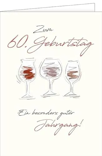 Hanra Geburtstagskarte A4 60. Geburtstag
