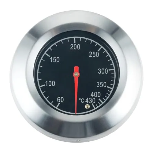 DRELD Edelstahl Grillthermometer Barbecue Thermometer, Röstthermometer, 60-430℃ für Holzkohlegrill, Gasgrill, Ofen, Smoker, Räucherofen, Backofen und Grillwagen