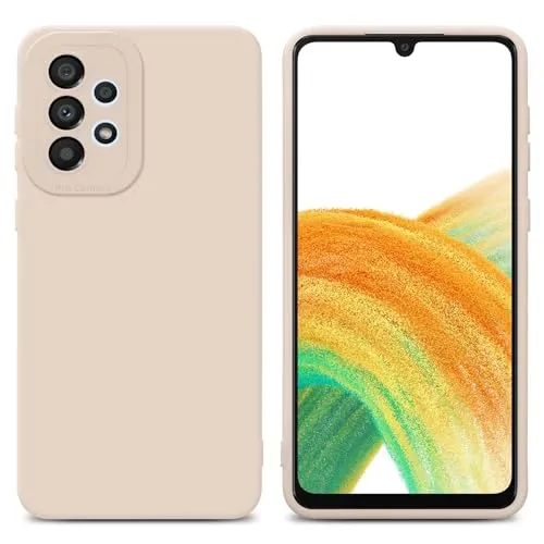 Cadorabo Hülle kompatibel mit Samsung Galaxy A33 5G Schutzhülle TPU Silikon Case Liquid Design mit Kameraschutz Slim Kratzfest Weiche Gummi mit Rundumschutz Case Hülle für Galaxy A33 5G in Rosa