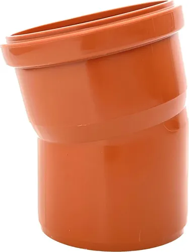 KG Bogen DN 110 15° PVC-U SN8 Winkel | Bogen mit Dichtung | für externe Entwässerungssysteme | Gummidichtung | Abwasser Installation |