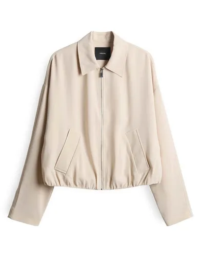 someday Jackenblazer NALLA - Leichter Twill in Beige - Funktionsjacke aus 100% Polyester mit weichem, fließendem Fall und lässiger Passform. Ideal für einen eleganten Look im Alltag.