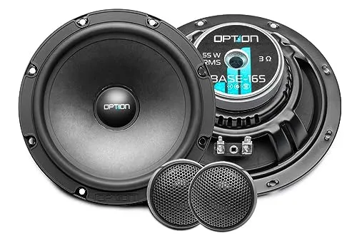 Option BASE-165-2-Wege 16,5cm Komponenten Lautsprecher-System - 3 Ohm, 88dB, 55 Watt RMS - 1 Paar Auto Lautsprecher