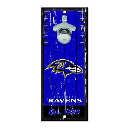 Baltimore Ravens NFL Flaschenöffner Schild Wanddeko Bar Fanshop Fanartikel