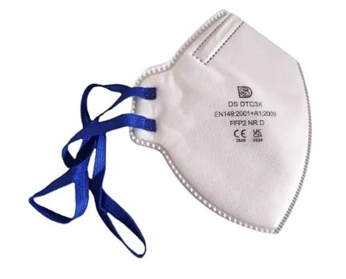 FFP2 NRD Maske, 20 Stk., Verstellbares Kopfband, Höchster Schutz durch Dolomitstaubprüfung, Schaumstoffpolsterung, Einzelverpackung im Polybag, Zertifizierter Atemschutz, EN149:2001+A1:2009 EU2016/425