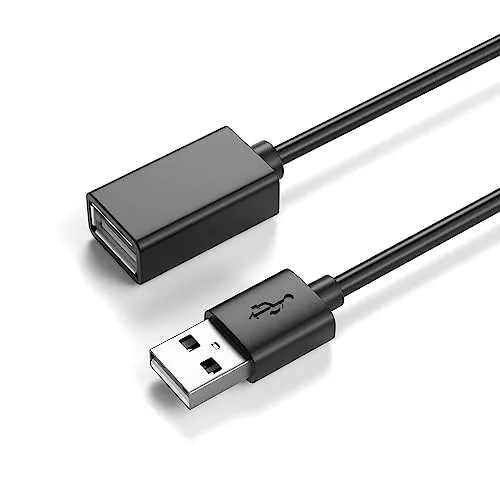 JAMEGA - 3m USB 2.0 Verlängerungskabel | A-Buchse Auf A-Stecker für Stick, Tastatur, Drucker, Scanner, PS4/PS5 Controller, Hub, Externe Festplatte