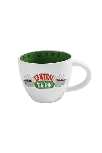 Friends Cappuccino Tasse in Geschenkbox - Central Perk Design - Thermobehälter mit 315ml Fassungsvermögen, spülmaschinen- und mikrowellengeeignet. Ideal für Kaffee, Tee oder heiße Schokolade. Perfektes Geschenk für Friends-Fans!
