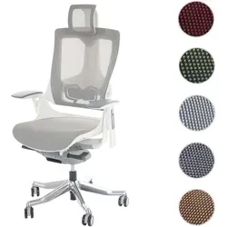 Bürostuhl MERRYFAIR Wau 2 - Ergonomischer Drehstuhl in Weiß-Grau - Bürostuhl mit ergonomischem Design, höhenverstellbarer Rückenlehne und verbesserter Luftzirkulation durch Netzbespannung. Ideal für lange Arbeitsstunden und eine gesunde Sitzhaltung.