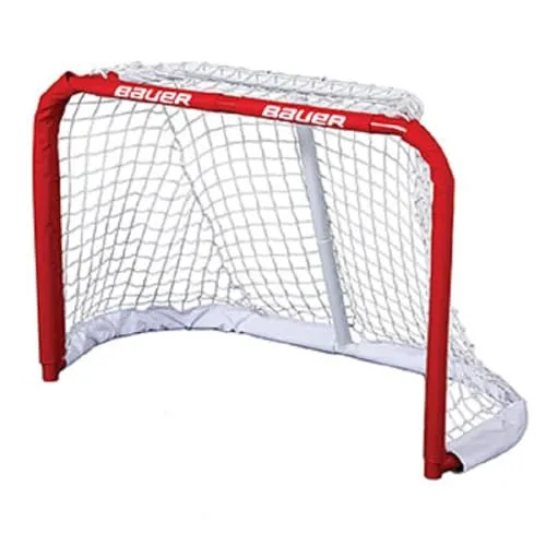 Bauer Tor Style Pro 3' x 2' - Eishockey-Tor in der Größe 91,5 x 61 cm, einfach aufzubauen dank Netz mit Schläuchen, ideal für Jugend-Eishockey und aus robustem Stahl gefertigt.
