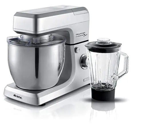 Ariete 1598/1 Gourmet Pastamatic - Knet- & Rührmaschinen mit 1200W, ideal für kreative Küche: 1,5L Mixer für Smoothies und 7L Edelstahl-Behälter für große Rezepte.