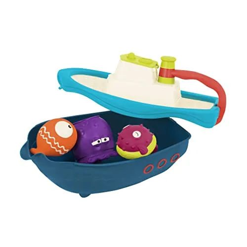 B. toys - Off the Hook - Bad & Strand Spielset - Badespielzeug-Set - Spielzeugboot & Zubehör - Baby-Spielzeug - 6 Monate +
