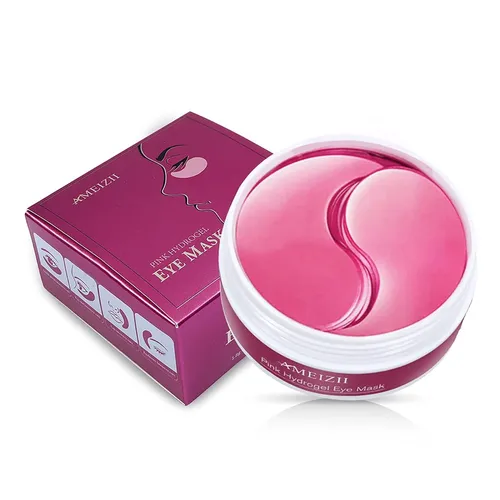 P-Beauty Cosmetic Accessories Augenpads Anti Aging Kollagen Gel Augenpads Anti-Falten Feuchtigkeit 60 Stück, Enthält Aloe Vera, Enthält Mineralien, Enthält Vitamine, Pink Hydrogel