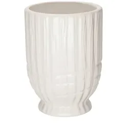 Kleine Wolke Zahnputzbecher Concha Steinzeug Weiß