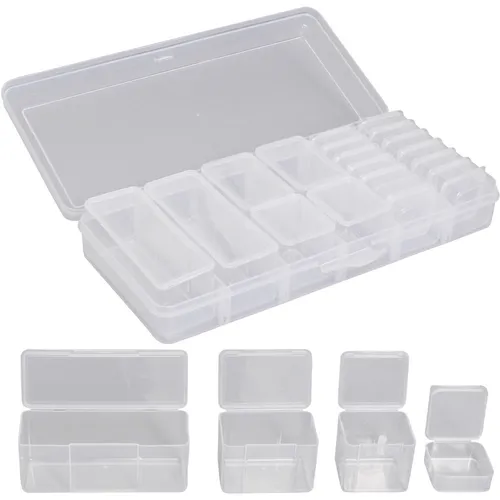 Quadrios Sortimentskasten 23SA085 - 27 x 11.8 x 4.5 cm, transparenter Polypropylen-Kasten für optimale Aufbewahrung und Ordnung