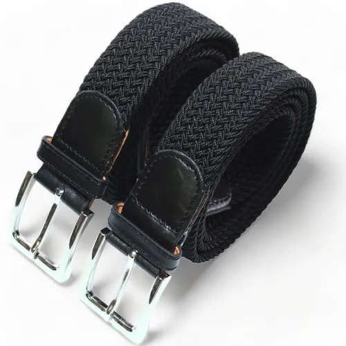 Elastische Riem - Stretch riemen - Gevlochten broekriem - 2 Stuks