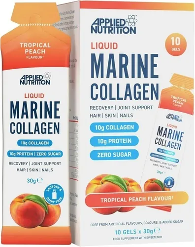 Applied Nutrition Liquid Marine Collagen, Tropical Peach - 10 x (83,30 EUR/kg)