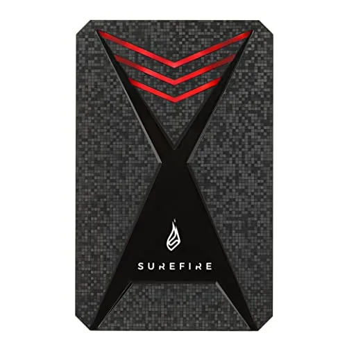 Surefire Gaming Bunker 1 TB SSD - Externe Festplatte mit 1 TB Speicher, USB 3.2 für blitzschnelle Datenübertragungen, ideal für Gamer und kreative Profis.
