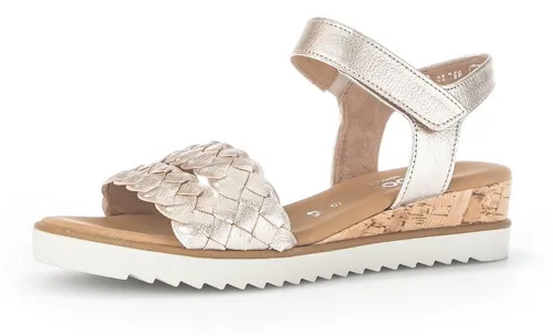 Gabor GENUA Sandalette mit Klettverschluss in Gold 38 EU in gold von Gabor