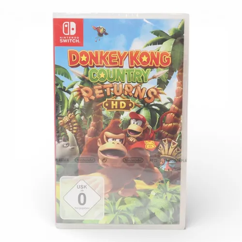 Donkey Kong Country Returns HD - Switch [EU Version] - 2D-Platformer für Nintendo Switch, erlebe Donkey Kongs Abenteuer in HD mit 80 Leveln und lokalem Koop-Modus für gemeinsamen Spielspaß!