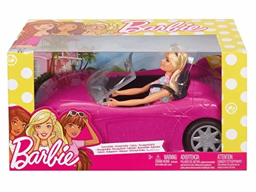 Barbie Puppe im pinken Cabrio