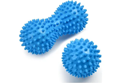 LuxusKollektion Massageball Faszienball 2er Set Igelball Blau
